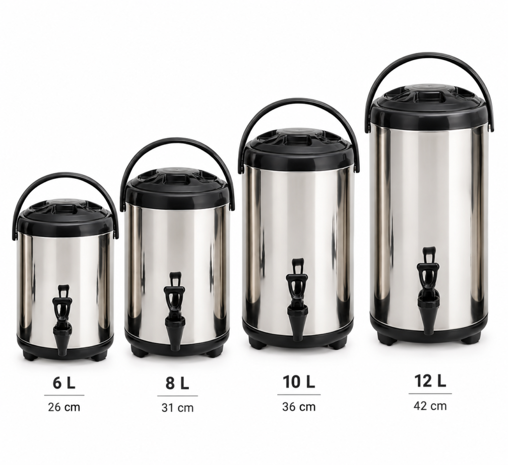 Seau isotherme isolé en acier inoxydable de 6l à 12l