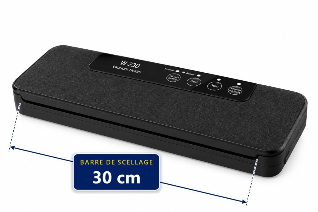 Machine sous vide semi-automatique W-230 : barre de scellage 30 cm